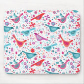 Moderne Waterverf van vogelpest Muismat (Voorkant)