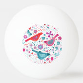 Moderne Waterverf van vogelpest Pingpongbal (Achterkant)
