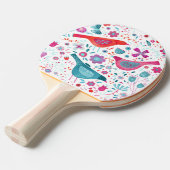 Moderne Waterverf van vogelpest Tafeltennisbatje (Voorkant Gekanteld)