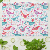 Moderne Waterverf van vogelpest Theedoek (Gevouwen)