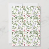 Moderne Waterverf van Wildflower bruiloft Kaart (Achterkant)