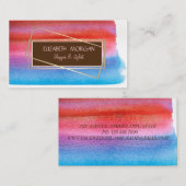 Moderne Waterverf Verf plastic, gouden Lijst Visitekaartje (Voorkant / Achterkant)