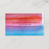 Moderne Waterverf Verf plastic, gouden Lijst Visitekaartje (Achterkant)