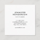 Moderne waterverf verlaat gouden lijst professione vierkante visitekaartje (Achterkant)