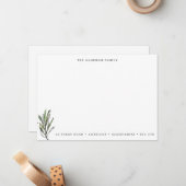 Moderne Waterverf verliest familieadres Notitiekaartje (Voorkant / Achterkant in situ)