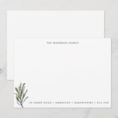 Moderne Waterverf verliest familieadres Notitiekaartje (Voorkant / Achterkant)