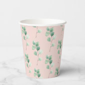 Moderne Waterverf verliest patroon met naam Papieren Bekers (Achterkant)