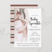 Moderne Waterverf Verwacht moeder Baby springen Kaart (Voorkant / Achterkant)