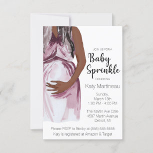 Moderne Waterverf Verwacht moeder Baby springen Kaart