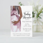 Moderne Waterverf Verwachte moeder Baby shower Kaart (Staand voorkant)