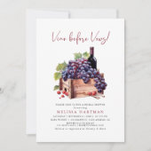 Moderne Waterverf Vino voor geloften Vrijgezellenf Kaart (Voorkant)