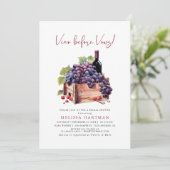 Moderne Waterverf Vino voor geloften Vrijgezellenf Kaart (Staand voorkant)