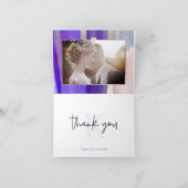 Moderne Waterverf, Violet Roos Gold Dank u Bedankkaart (Binnen)