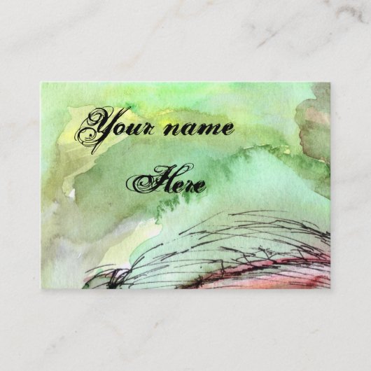 Moderne Waterverf  Visitekaartje (Voorkant)