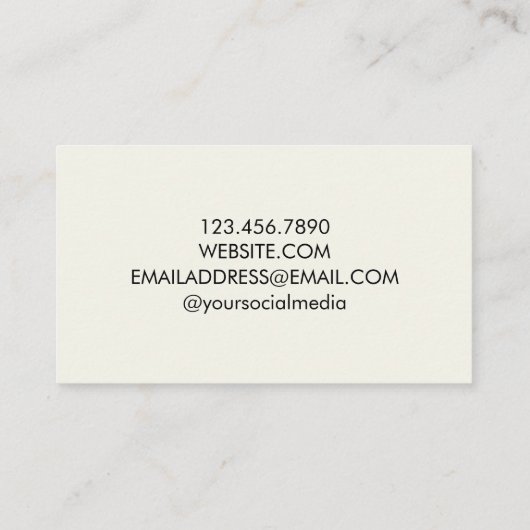 Moderne Waterverf Visitekaartje (Achterkant)