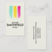 Moderne Waterverf Visitekaartje (Voorkant / Achterkant)