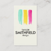 Moderne Waterverf Visitekaartje (Voorkant)