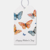 Moderne Waterverf Vlinders Cadeaulabel (Voorkant)