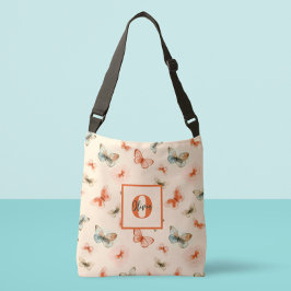 Moderne Waterverf vlinders Crossbody Tas