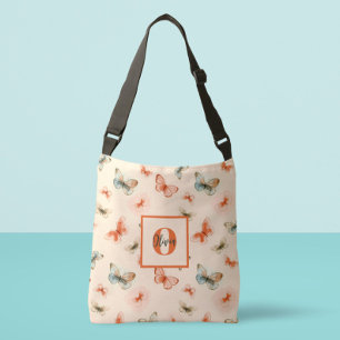 Moderne Waterverf vlinders Crossbody Tas
