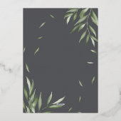 Moderne Waterverf Vloeibare geometrische accenten Folie Uitnodiging (Achterkant)