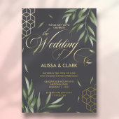 Moderne Waterverf Vloeibare geometrische accenten Folie Uitnodiging