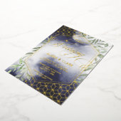 Moderne Waterverf Vloeiend Vet Geometrisch Lijst Folie Uitnodiging (Gedraaid)