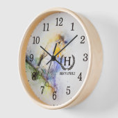 Moderne Waterverf vogel, monogram wood muur (Hoek)