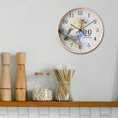 Moderne Waterverf vogel, monogram wood muur