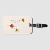 Moderne waterverf voor Abstracte kunstbloemen Bagagelabel (Voorkant (horizontaal))