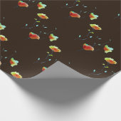 Moderne waterverf voor Abstracte kunstbloemen Cadeaupapier (Hoek)