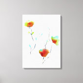 Moderne waterverf voor Abstracte kunstbloemen Canvas Afdruk (Voorkant)