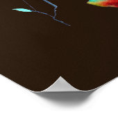 Moderne waterverf voor Abstracte kunstbloemen Poster (Hoek)