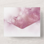 Moderne waterverf voor drivoudig huwelijk all in one uitnodiging (Achterkant)