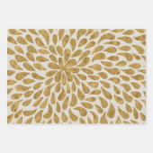 Moderne Waterverf voor groen en goud Inpakpapier Vel (Voorkant 2)