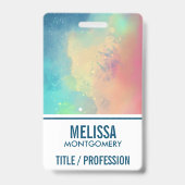 Moderne Waterverf voor groene en rode ruimte Badge (Achterkant)