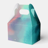 Moderne Waterverf voor groene en rode ruimte Bedankdoosjes (Achterkant)