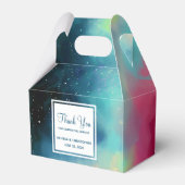 Moderne Waterverf voor groene en rode ruimte Bedankdoosjes (Voorkant Zijde)