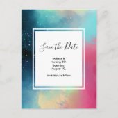 Moderne Waterverf voor groene en rode ruimte Briefkaart (Voorkant)