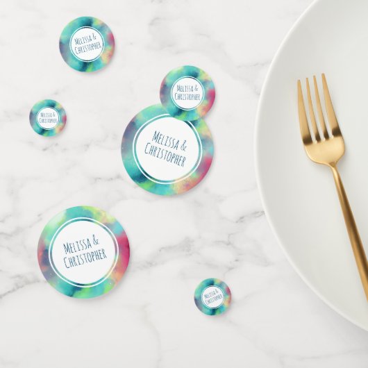 Moderne Waterverf voor groene en rode ruimte Confetti (Groep)