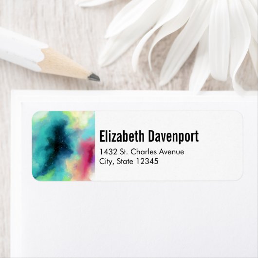 Moderne Waterverf voor groene en rode ruimte Etiket (Insitu)