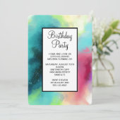 Moderne Waterverf voor groene en rode ruimte Kaart (Staand voorkant)