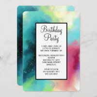 Moderne Waterverf voor groene en rode ruimte