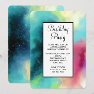 Moderne Waterverf voor groene en rode ruimte Kaart