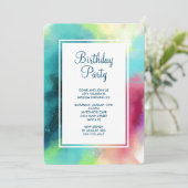 Moderne Waterverf voor groene en rode ruimte Kaart (Staand voorkant)