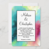 Moderne Waterverf voor groene en rode ruimte Kaart (Voorkant)