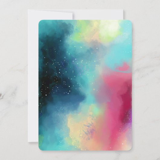 Moderne Waterverf voor groene en rode ruimte Kaart (Achterkant)