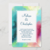 Moderne Waterverf voor groene en rode ruimte Kaart (Voorkant)