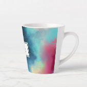 Moderne Waterverf voor groene en rode ruimte Latte Mok (Rechts)