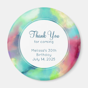 Moderne Waterverf voor groene en rode ruimte Magneet